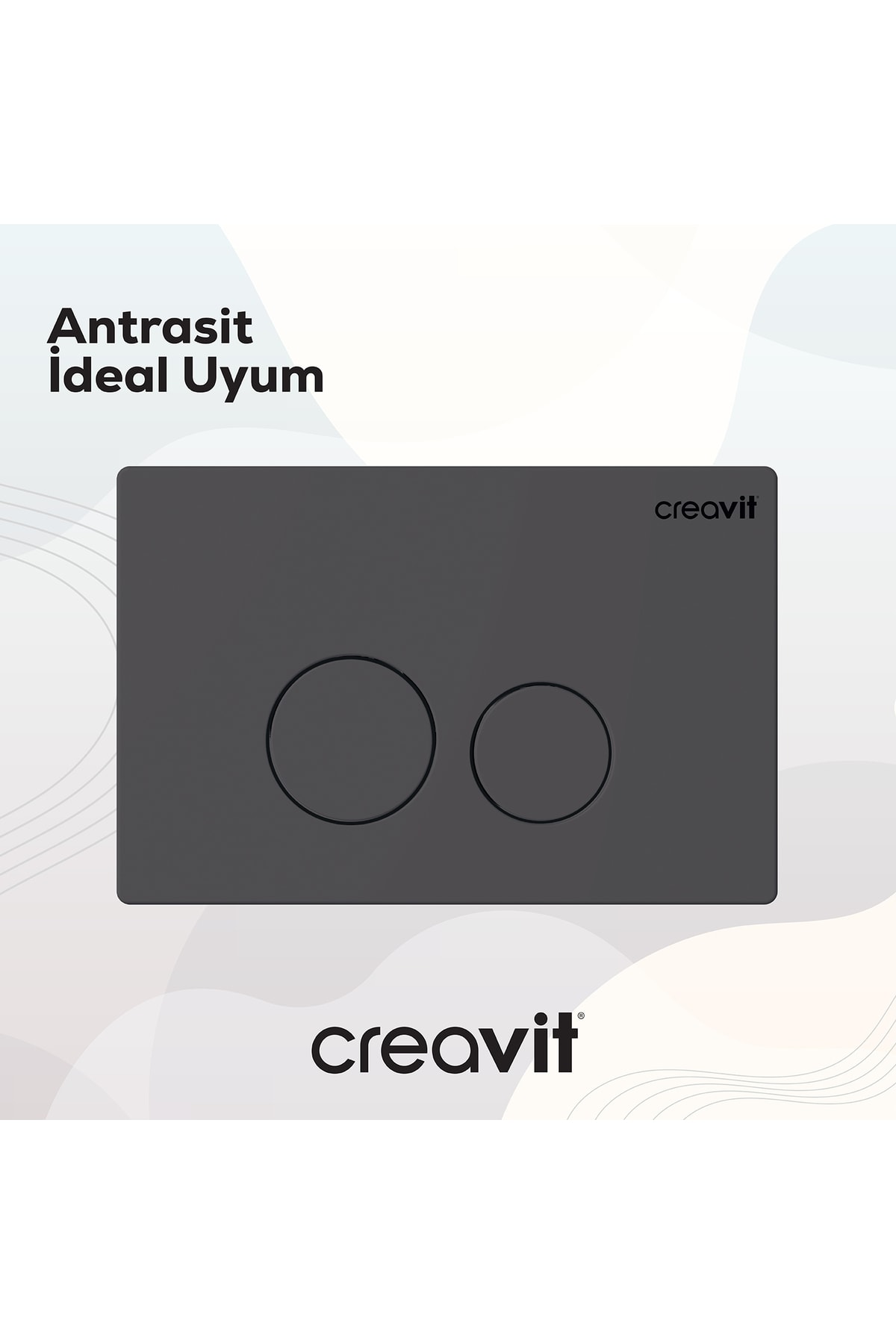 Free Rim-Off Mat Antrasit Renkli Gömme Rezervuar Takım Set