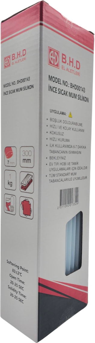 B.h.d BHD00143 7MMX300MM 1kg Ince Mum Silikon/sıcak Silikon