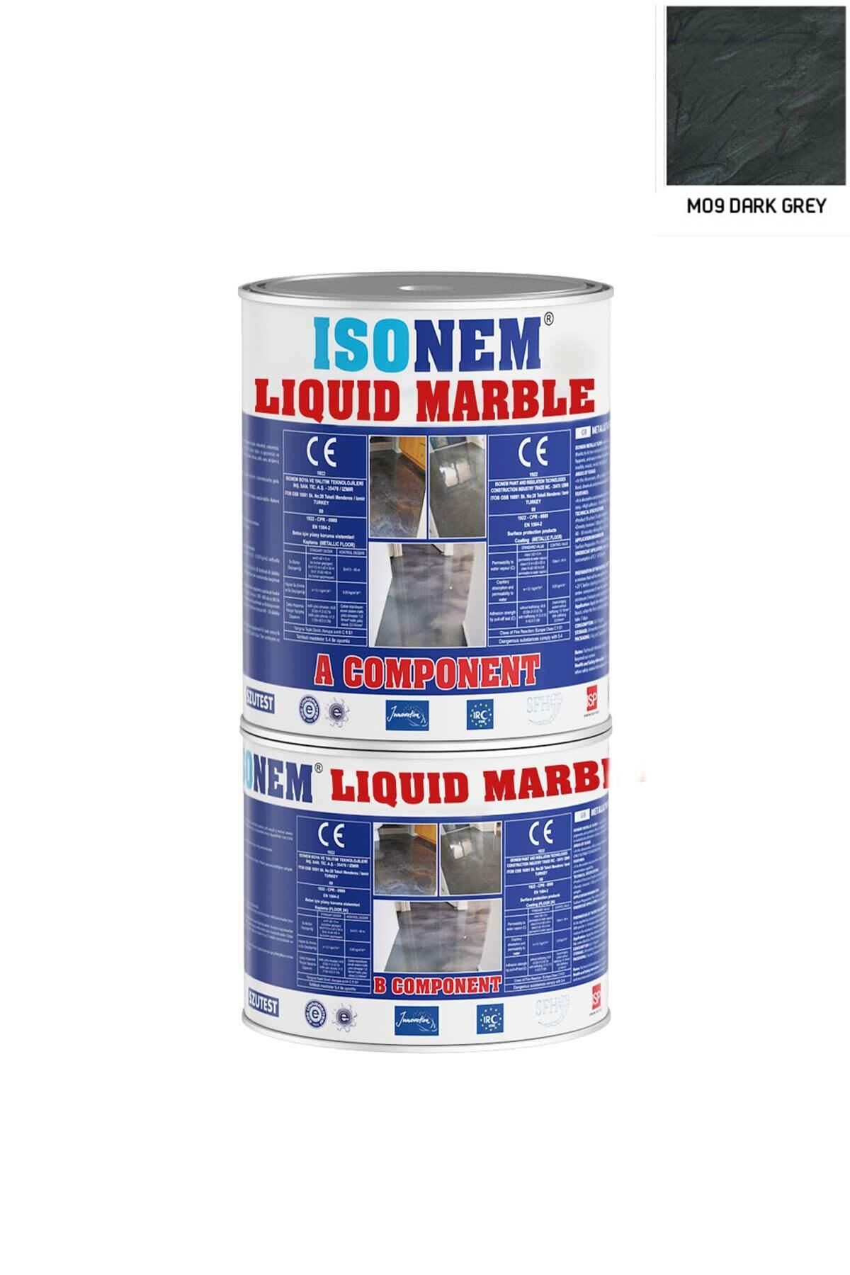 Isonem Liquid Marble Sıvı Mermer 1 kg  DARK GREY