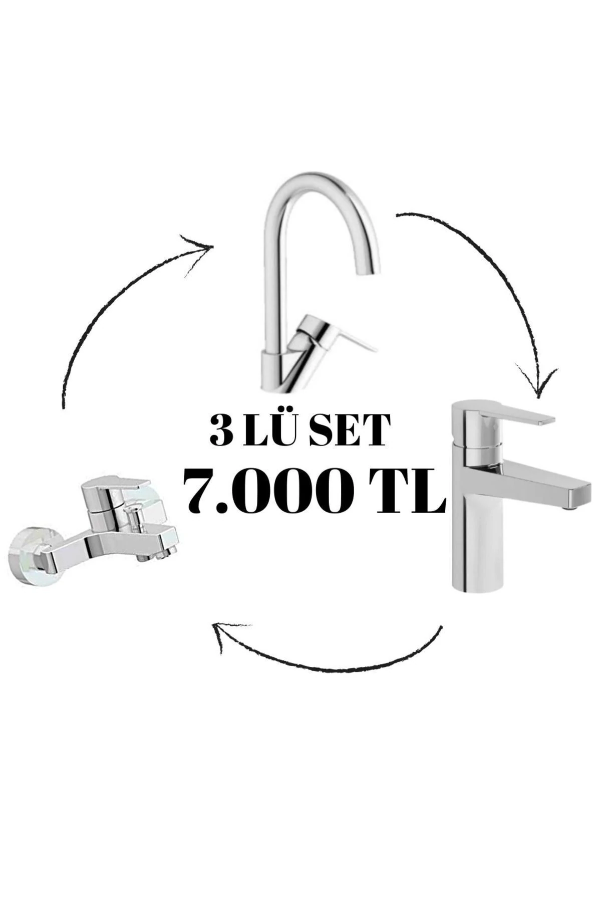 Nora S Evye + Lavabo + Banyo  Bataryası