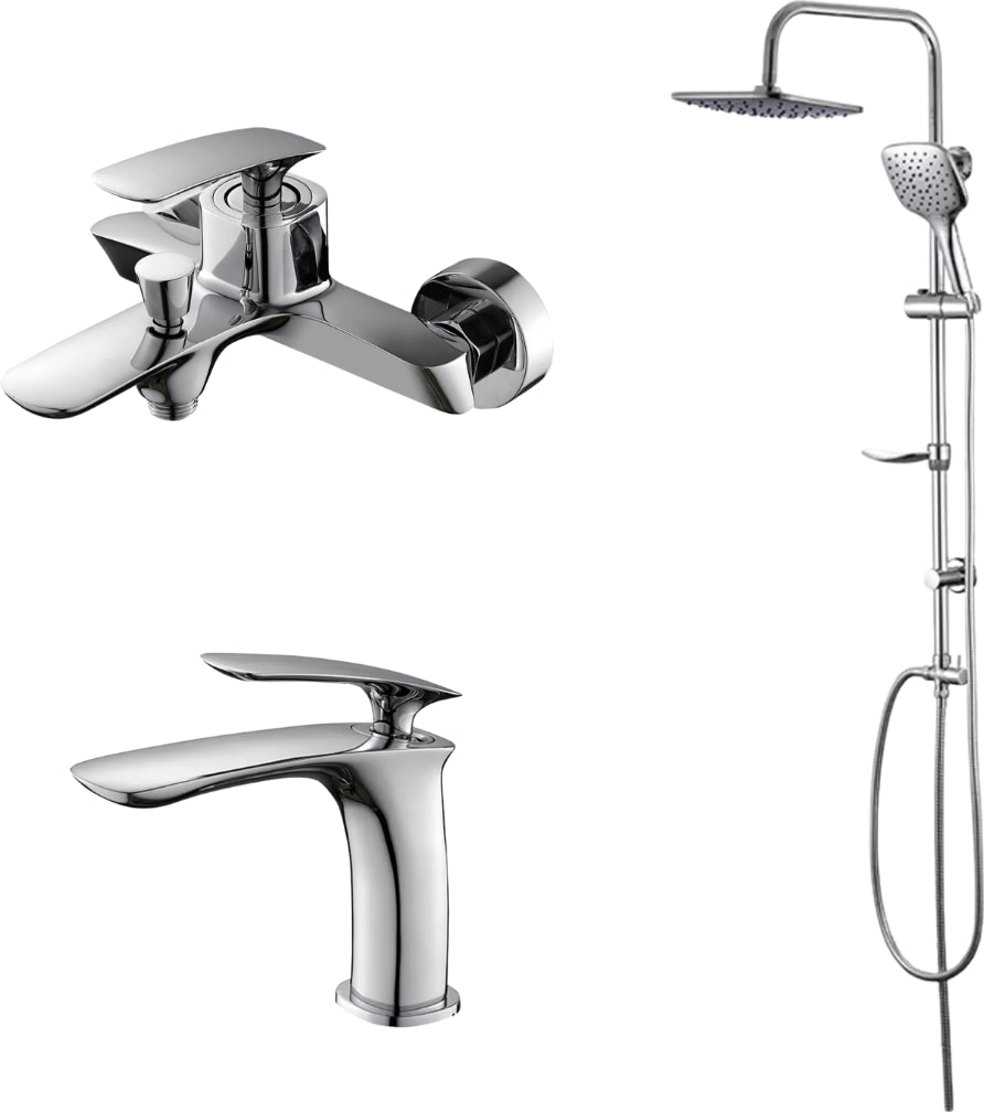 Slim Lavabo,banyo Bataryası,duş Ünitesi Set 121521-121511-121530