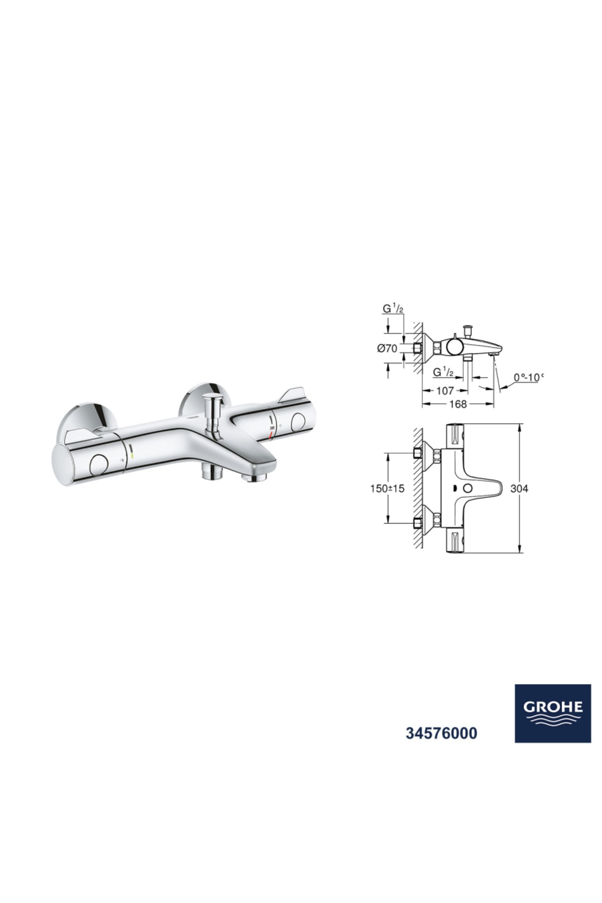 Bauedge Termostatik Banyo Bataryası Seti 24