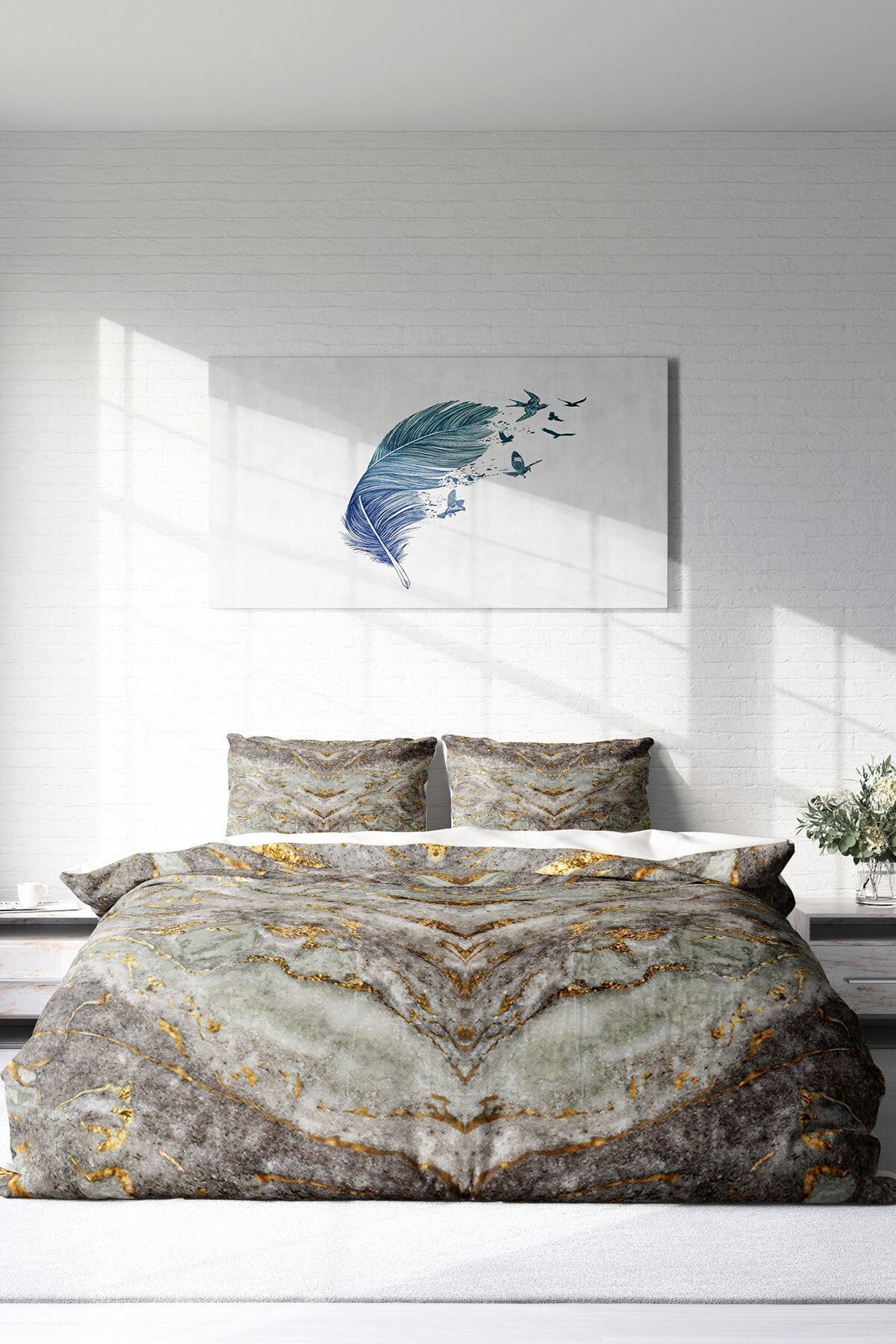 Marble Modern Çift Kişilik Nevresim Takımı
