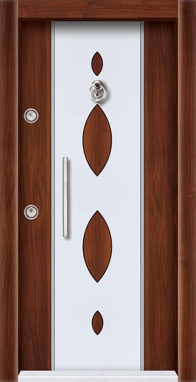 3556 Ahşap Kaplama Çelik Kapı, Kaplama Daire Kapısı Sağ Açılım