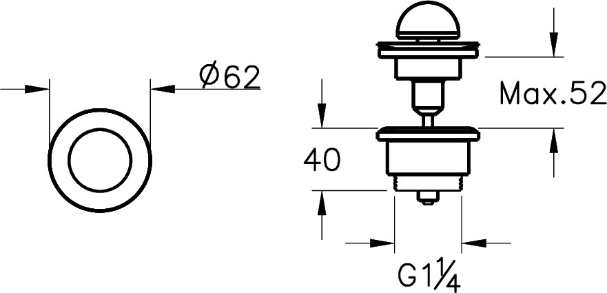 Liquid A4516939 Lavabo Yuvarlak Süzgeci, Parlak Siyah