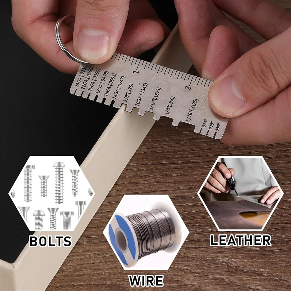 Shingle Ölçer Kaynak Araçları Tel/metal Sac Kalınlık Ölçer (Yurt Dışından)