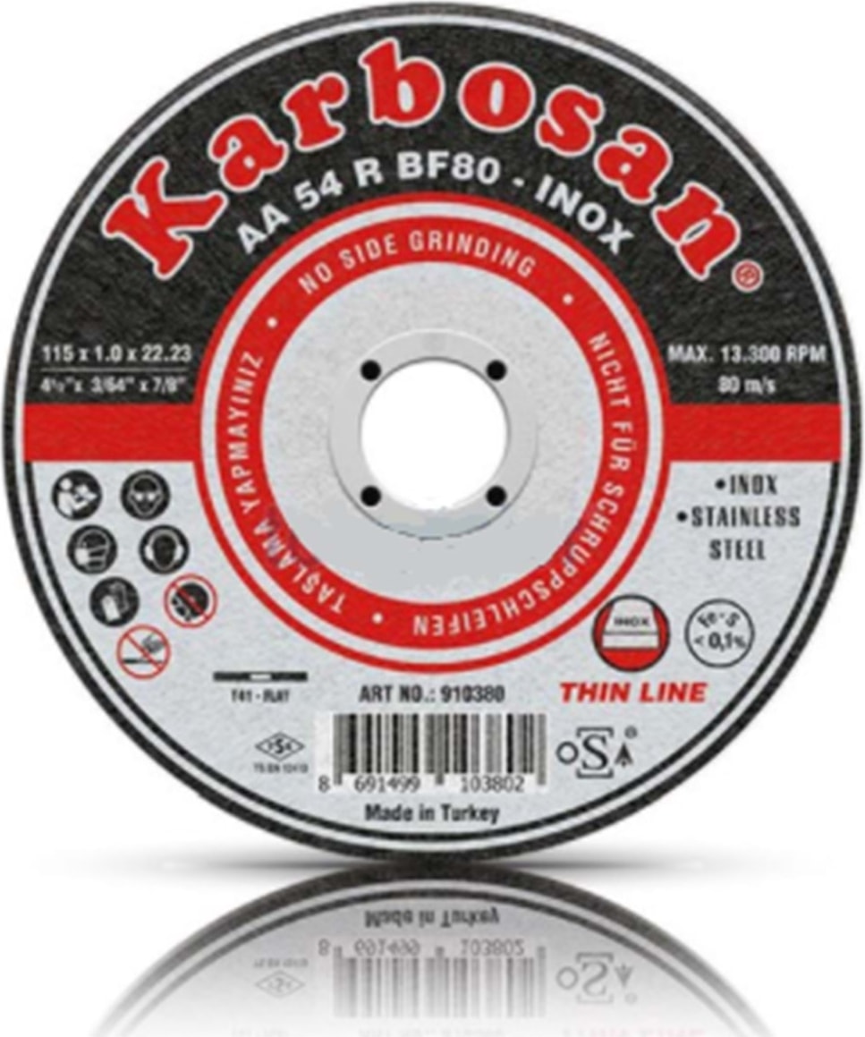 KARBOSAN Alüminyum Inox Kesici 25 adet 115X1X22.23