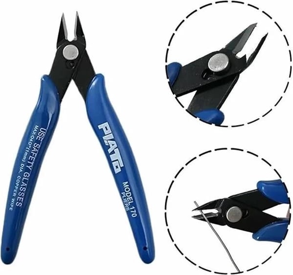 Yan Keski Model 170, (Kaliteli Model), Elektronikçi Tipi, Kesme Pensesi, Mini Kesici Soyucu, El