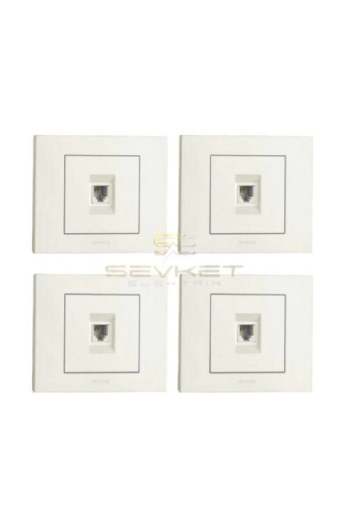 4 Adet Grano Beyaz Numeris Telefon Prizi Çerçeve Dahil 4'lü Paket / Setdir