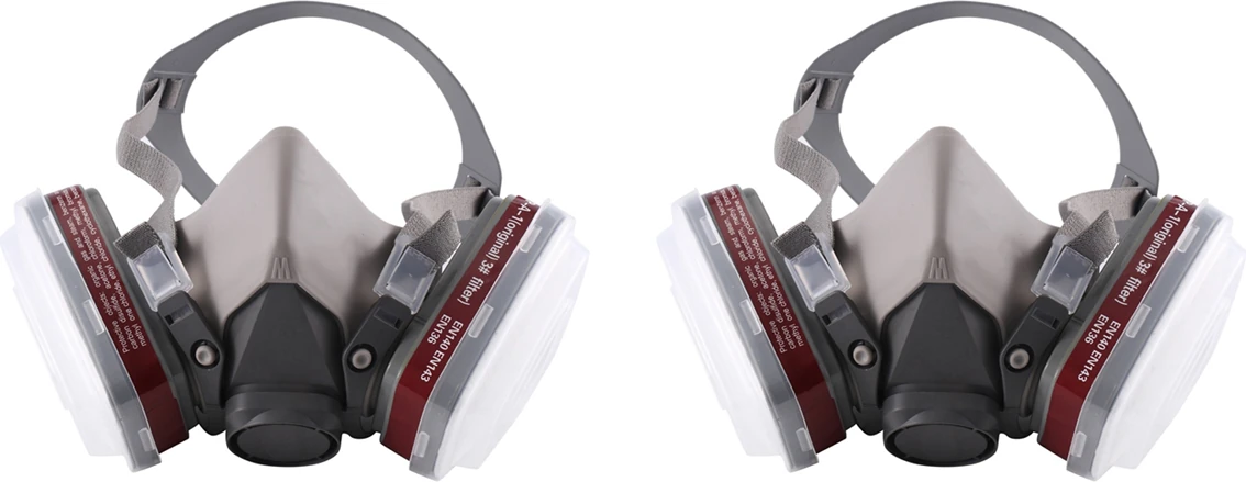 Многоцелевые Наборы,filtreli 2x Solunum Maskesi Boyama Tozu Lehim Inşaatı Için Yeniden Kullanılabilir Elastomerik Solunum Maskesi (Yurt Dışından)