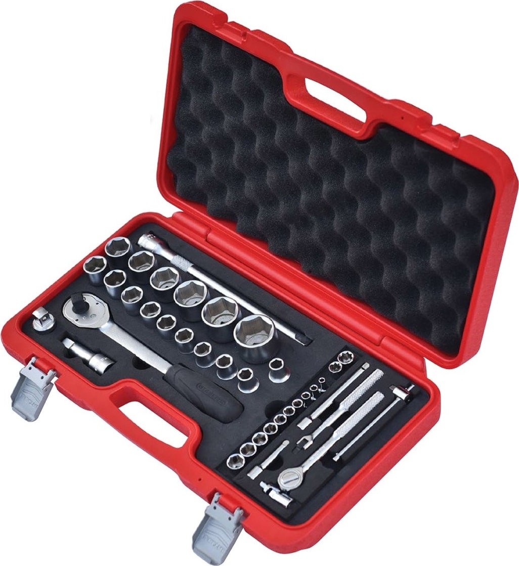 Kombine Altı Köşe Lokma Anahtar Takımı 1/4" - 1/2" (35 Parça)
