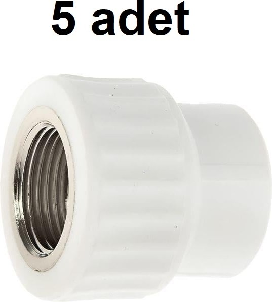 20 Lik Iç Dişli Nipel Adaptör Rekor 20X1/2 Dışı Ppr Nipel 5 Adet