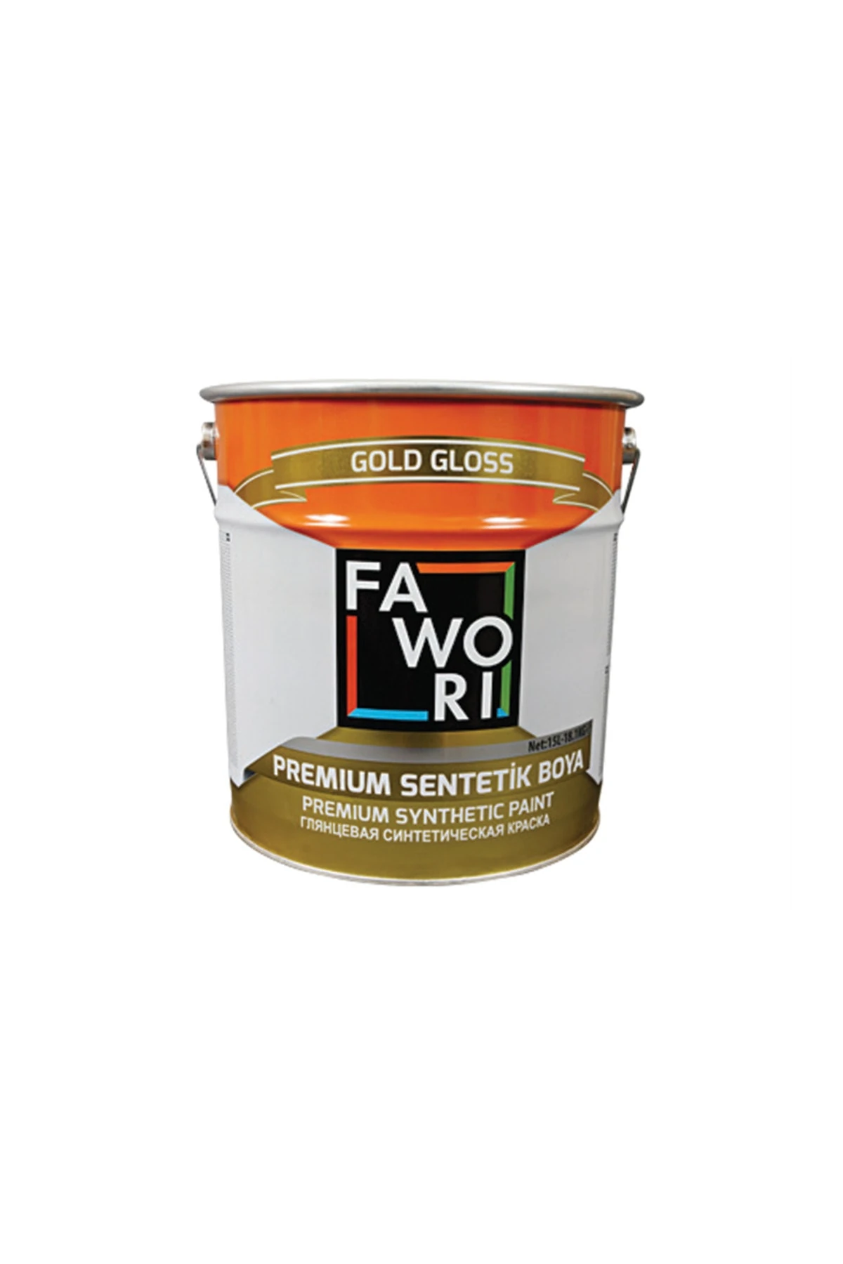 FAWORİ PREMİUM GOLDGLOSS SENTETİK YAĞLI SİYAH BOYA 15 LT