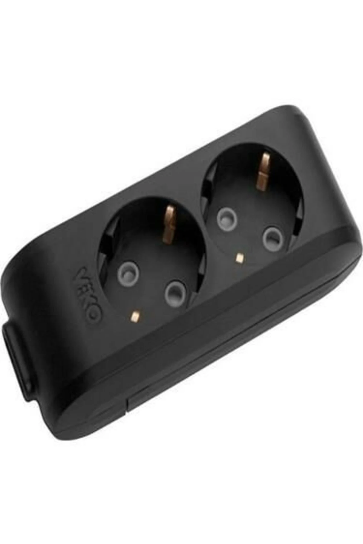 2 Lİ KABLOSUZ KLEMENSLİ PRİZ SİYAH