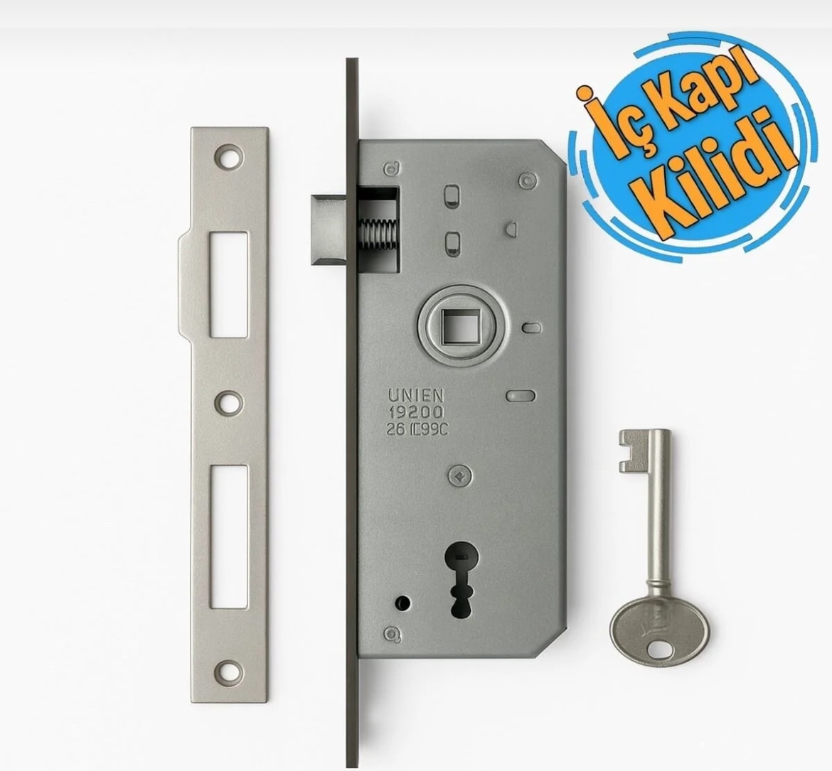 151R Iç Kapı Gömme Kilidi 35 mm Nikel Mobilya Kapı Kilidi