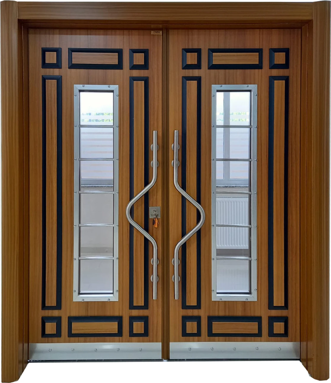 Çelik Kapı, Eskitme Kasalı Kabartmalı Abd Model Apartman Giriş Kapısı, Dış Mekan Kapısı