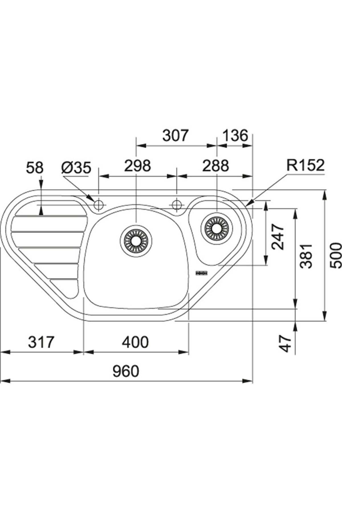 Spark Skx 651-e Köşe Inox Eviye