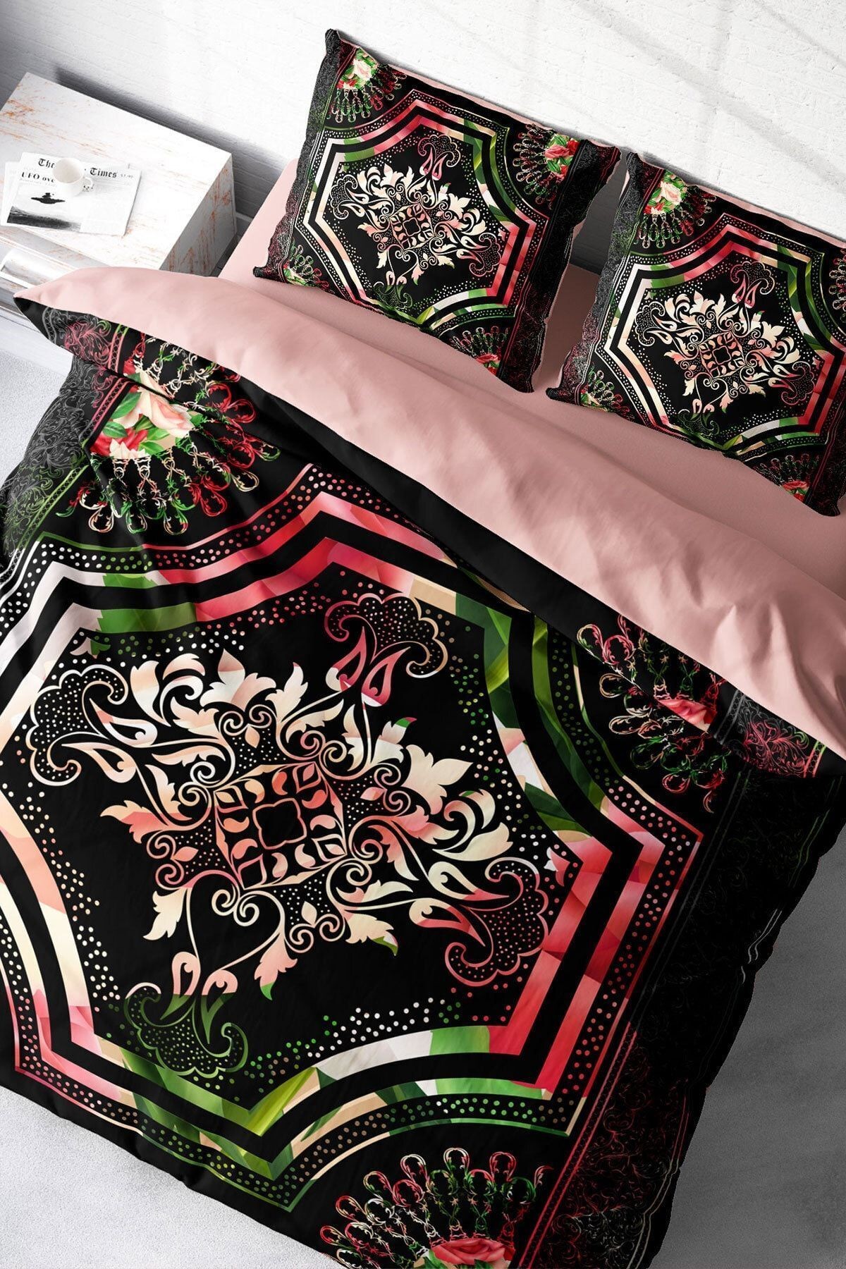 Roses Pattern 3d Tek Kişilik Nevresim Takımı
