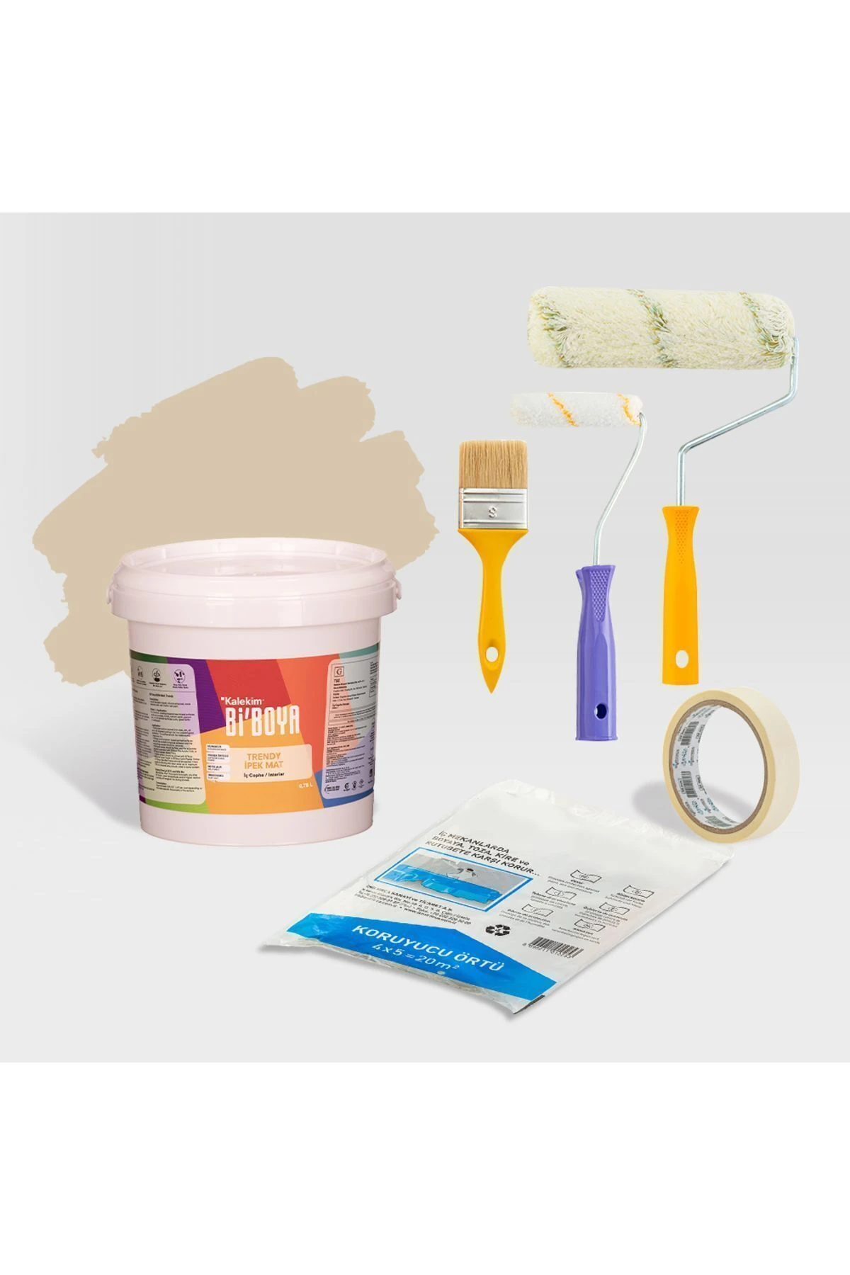 Tek Duvar Boyama Seti Muskat