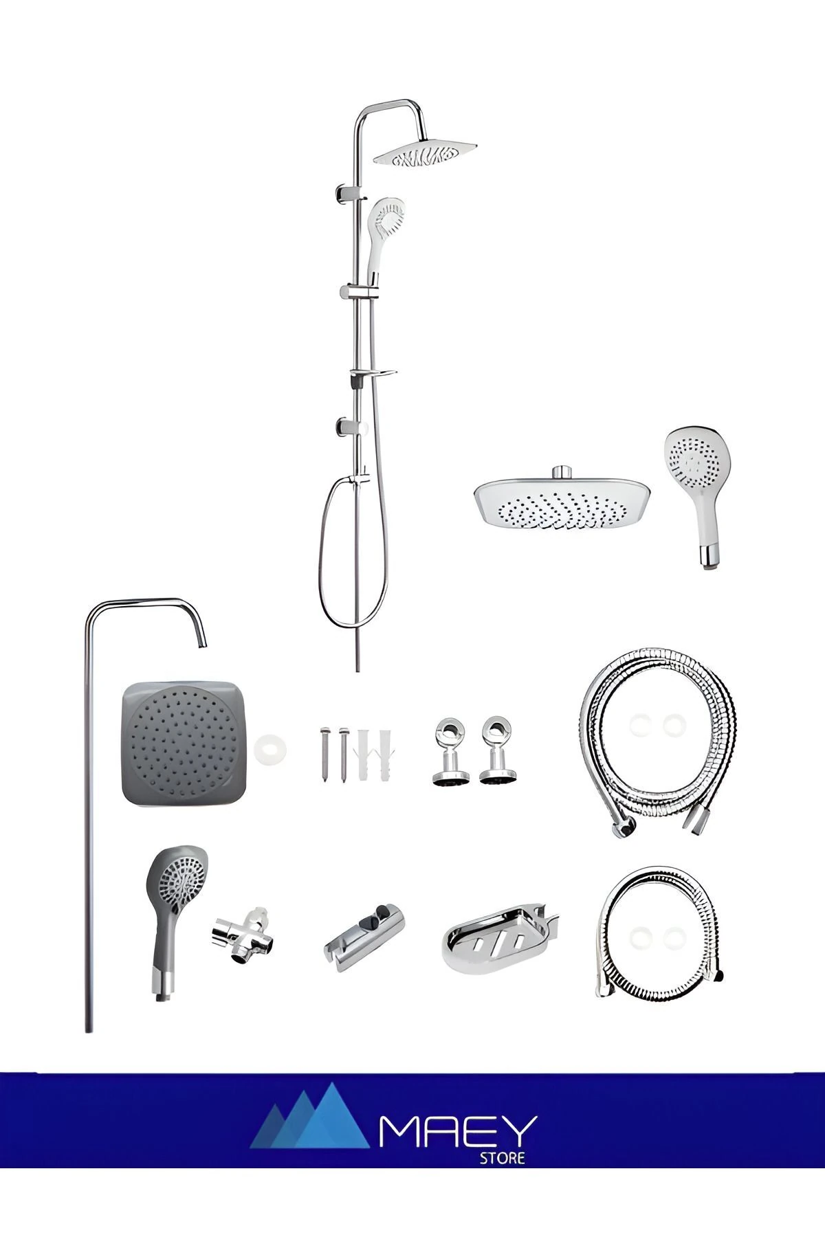 Ruby Yağmurlama Robot Tepe Duş Seti Duş Başlığı Takımı