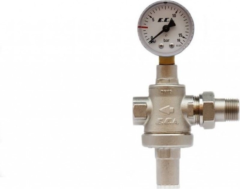 3/4" Basınç Düşürücü Valf Manometreli Pistonlu Rakorlu 602111008