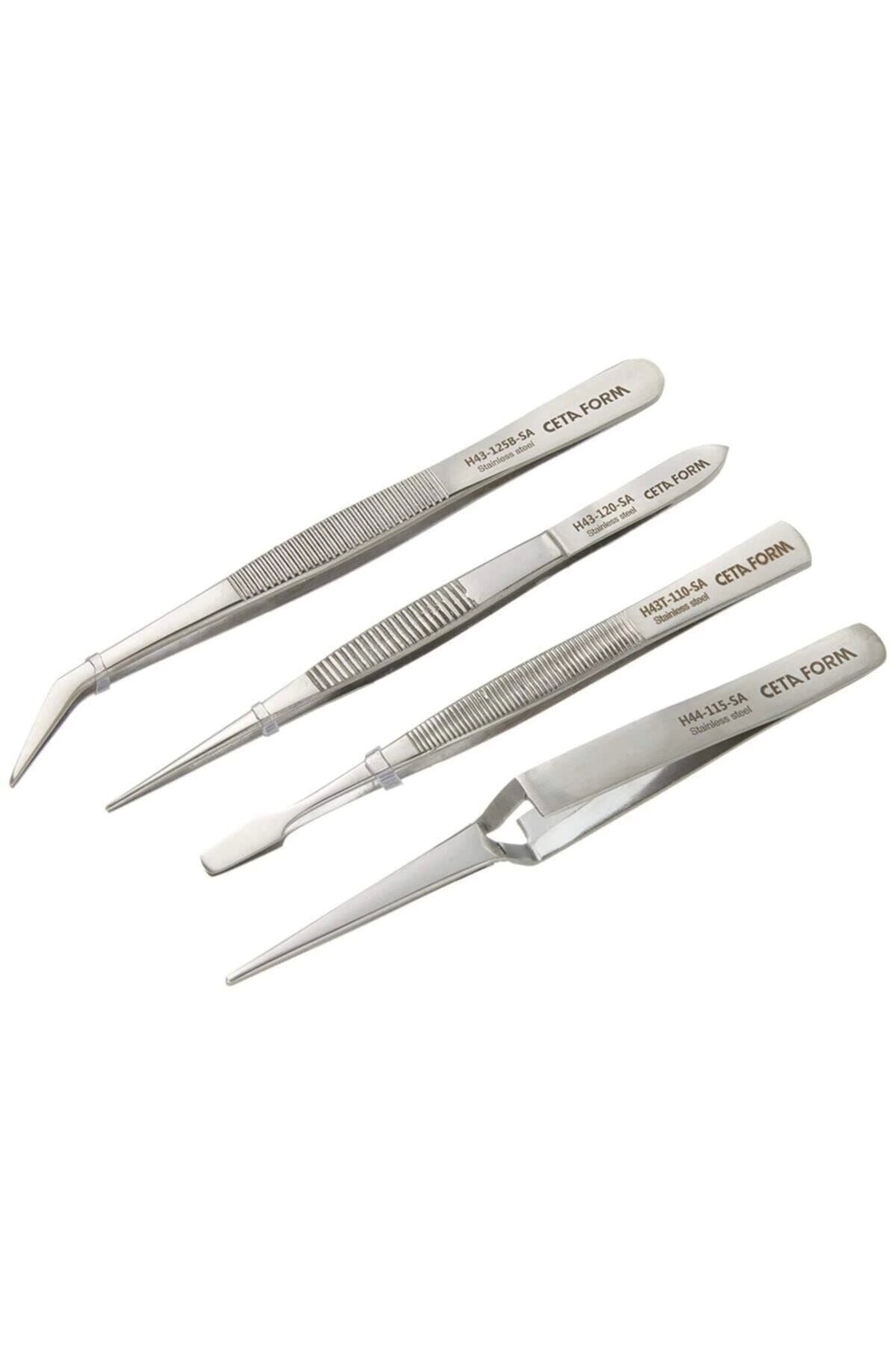 H40-r04 Cımbız Penset Seti - 4 Parça