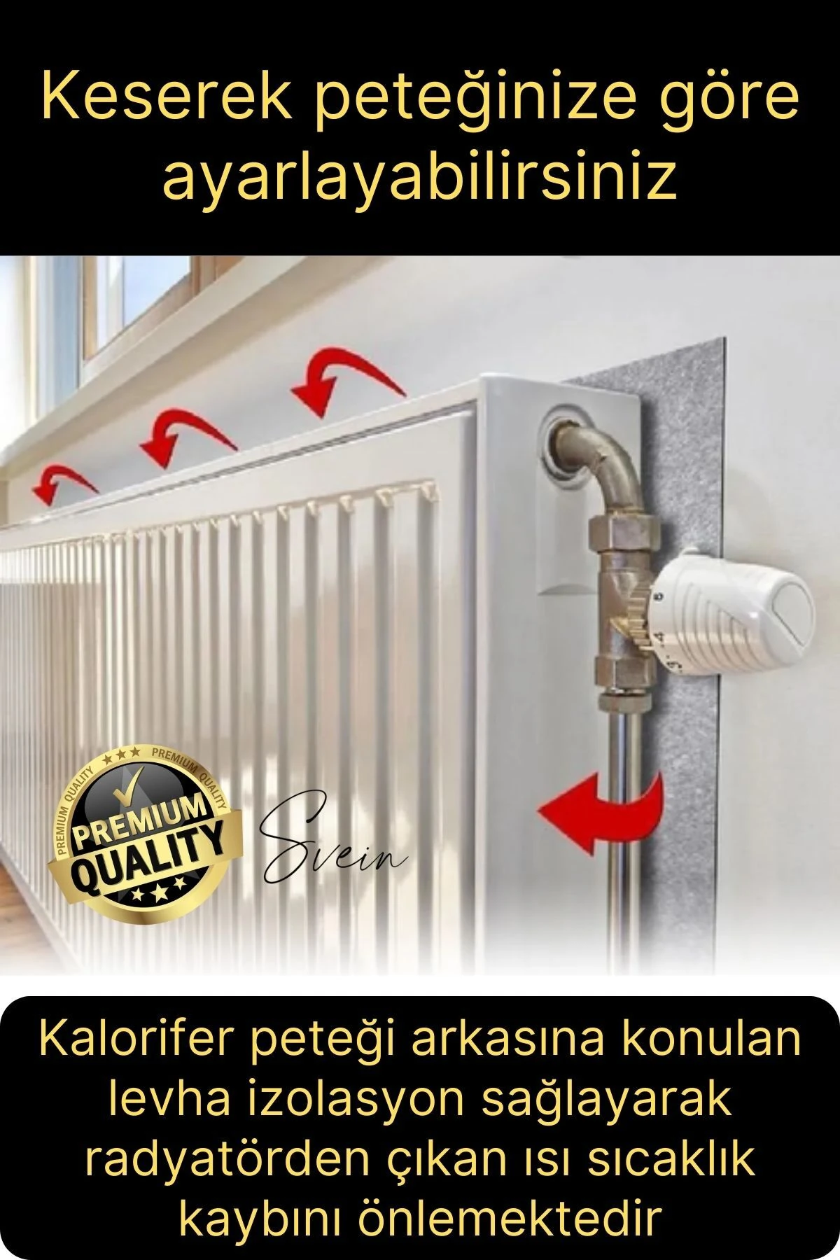 3 Adet Petek Arkası 1 Cm Isı Yalıtım Levhası Radyatör Izolasyon Kalorifer Ev Ofis Tasarruf Arkalığı