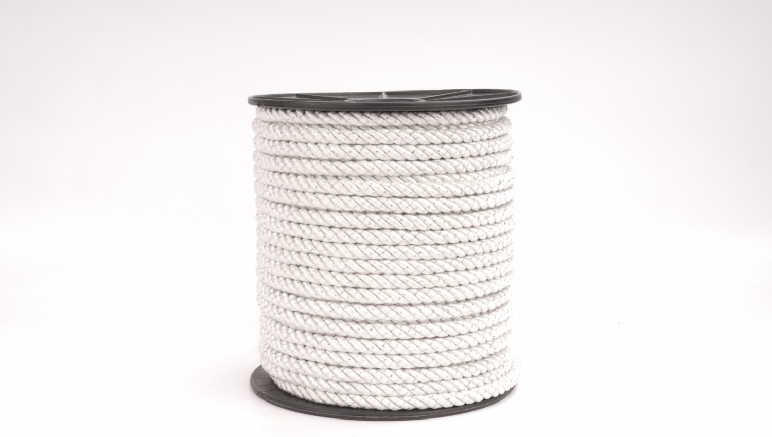Polyester Kordon İp 10mm 50metre- Beyaza Gümüş Sim