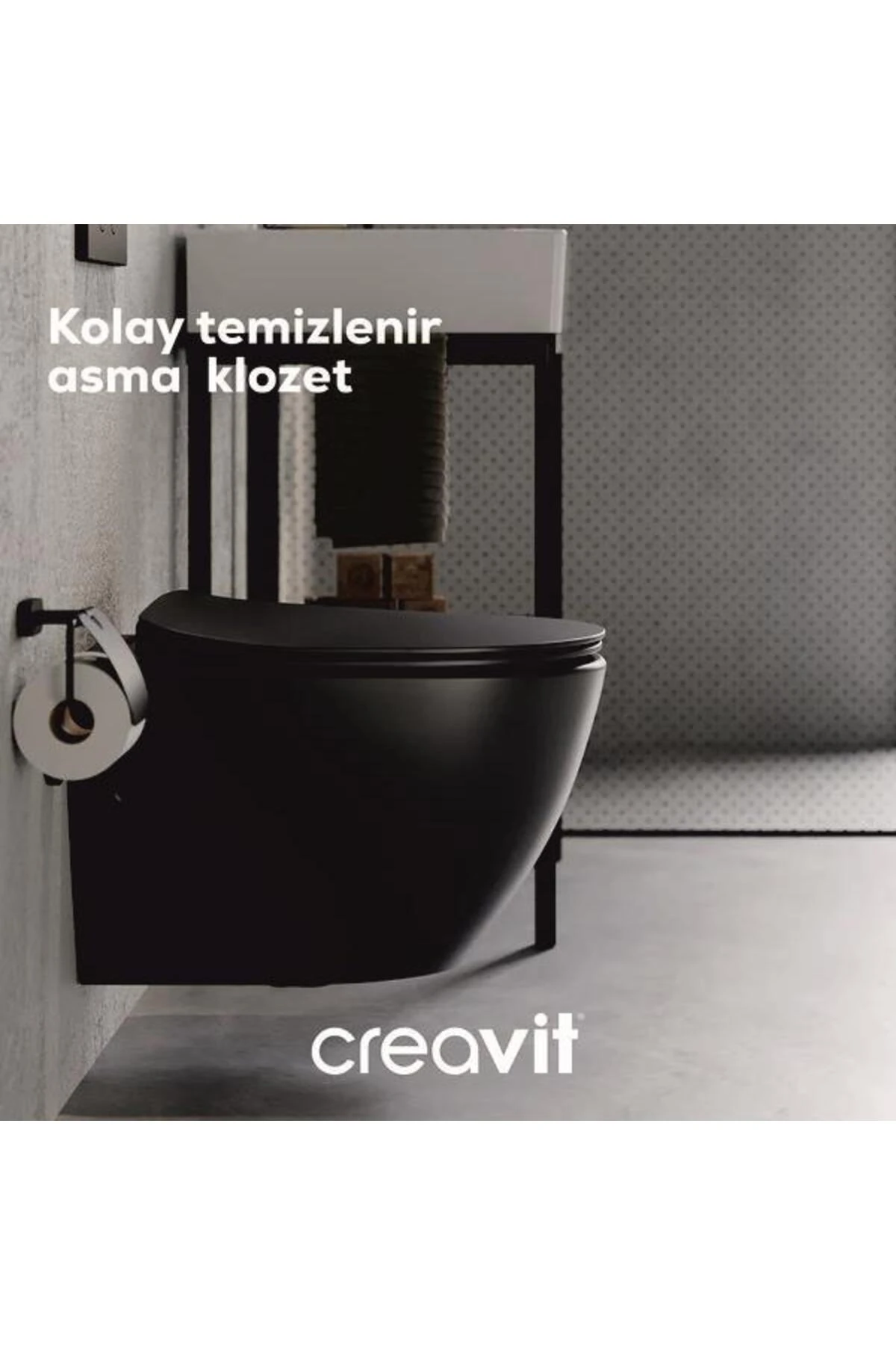 Free Asma Klozet (FE320.SM) + Duck Yavaş Kapanan Kapak Mat Siyah 2'li Set