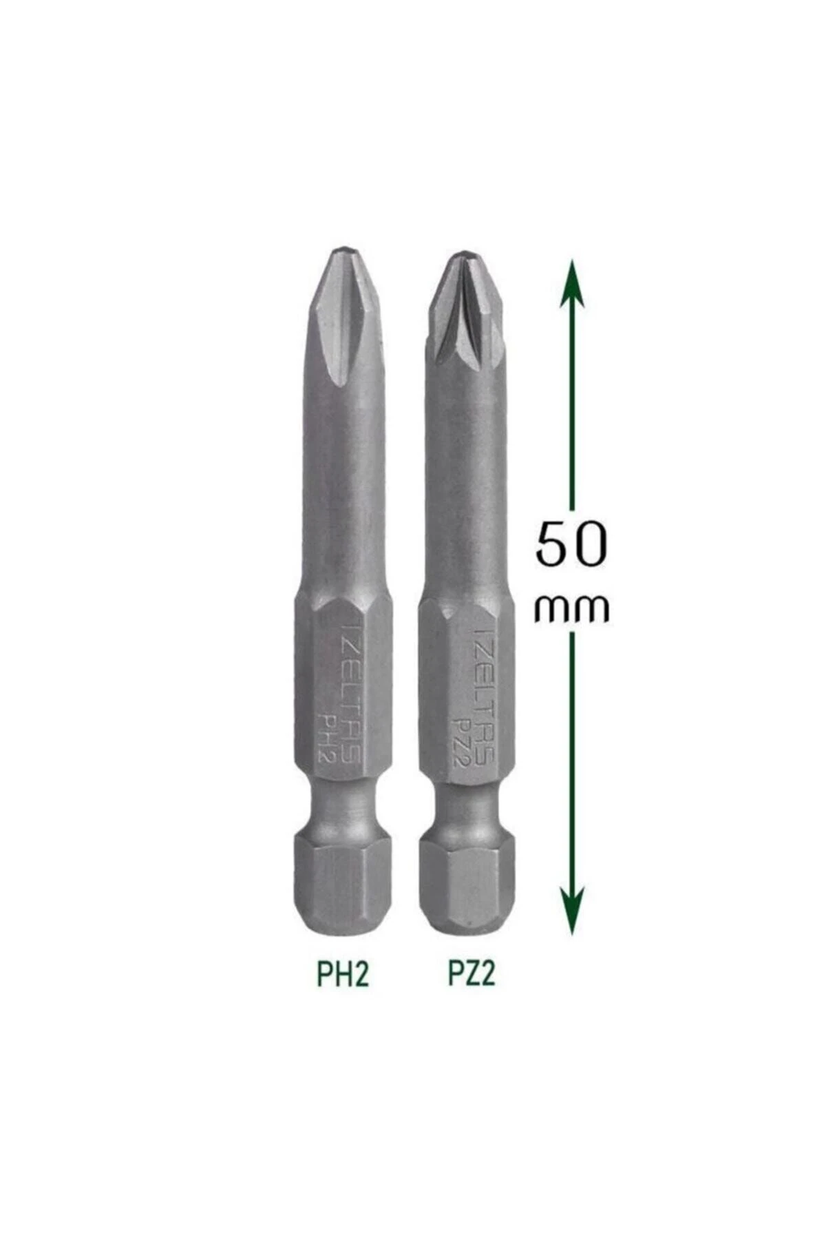 2'li Yıldız Bits Uç Ph2 Pz2 Matkap Ucu Seti 50 Mm