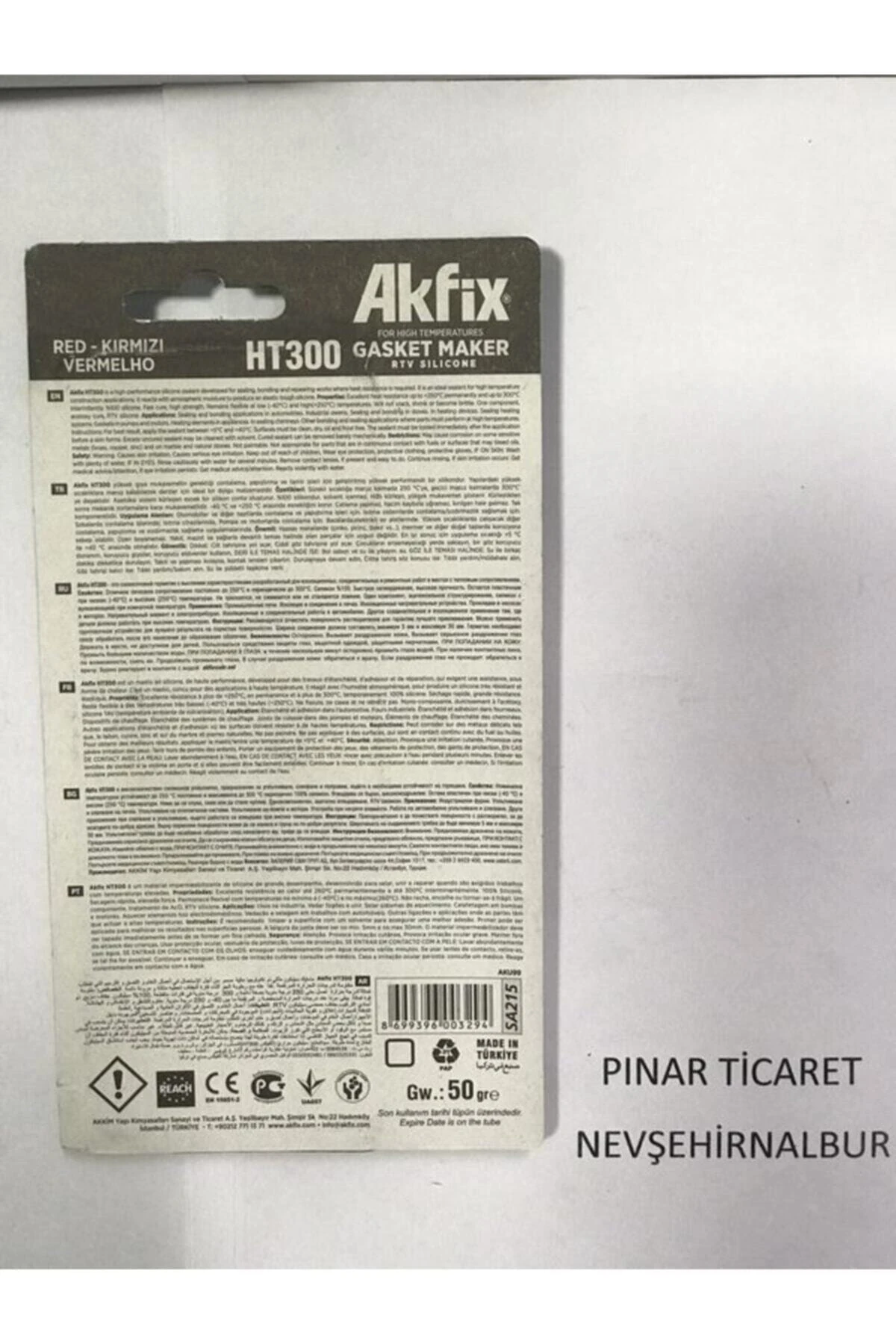 Kırmızı Renk Isıya Dayanıklı Silikon 50 ml