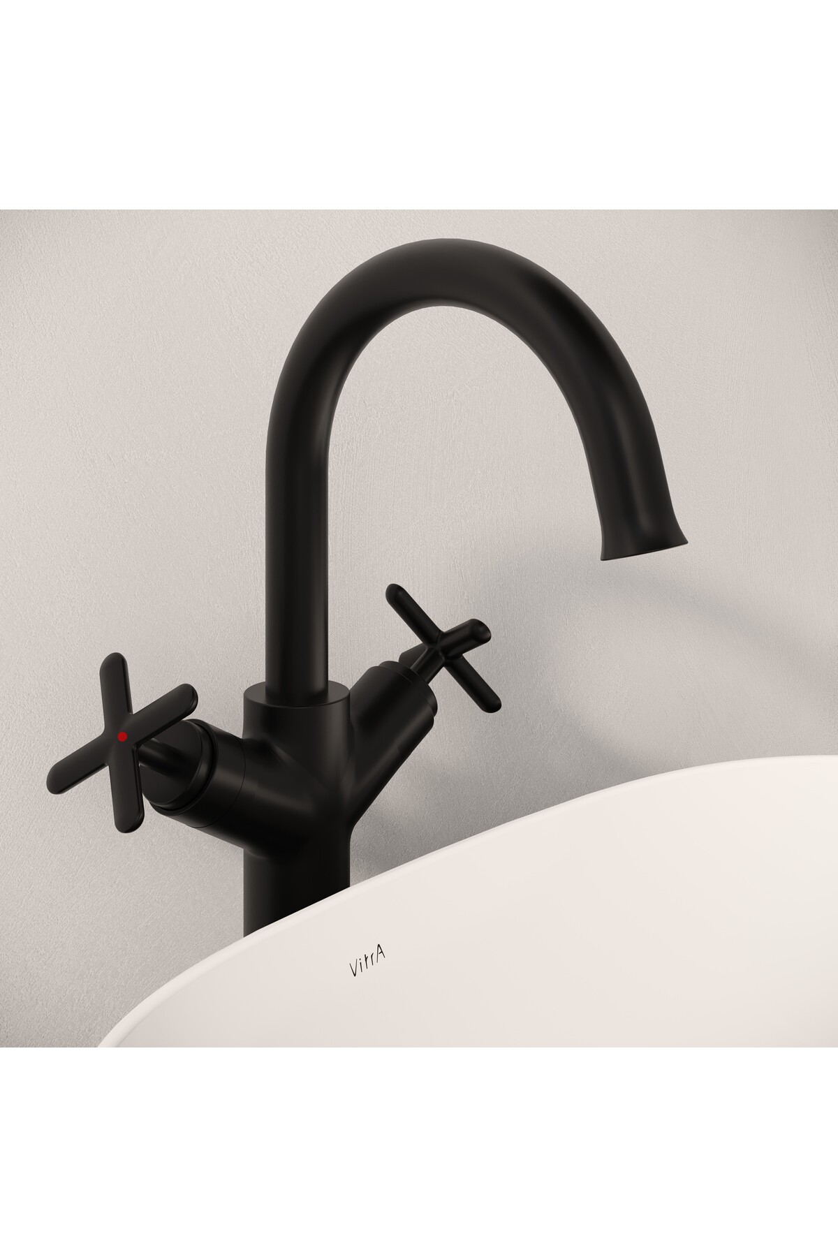 Origin Classic A4288636 Çanak Lavabo Bataryası, Mat Siyah