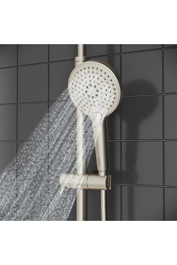 Aquaheat Bliss 240 A4720534 2f Termostatik Duş Sistemi, Fırçalı Nikel