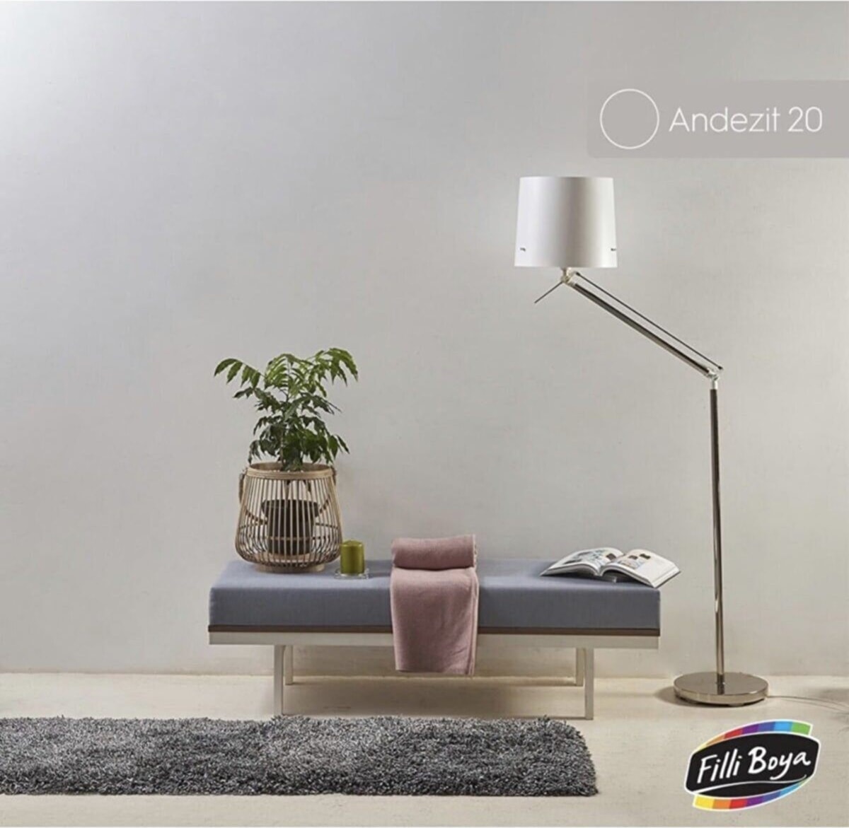 Momento Silan Silinebilir Ipeksi Mat Içcephe Duvar Boyası 15LT ANDEZİT20