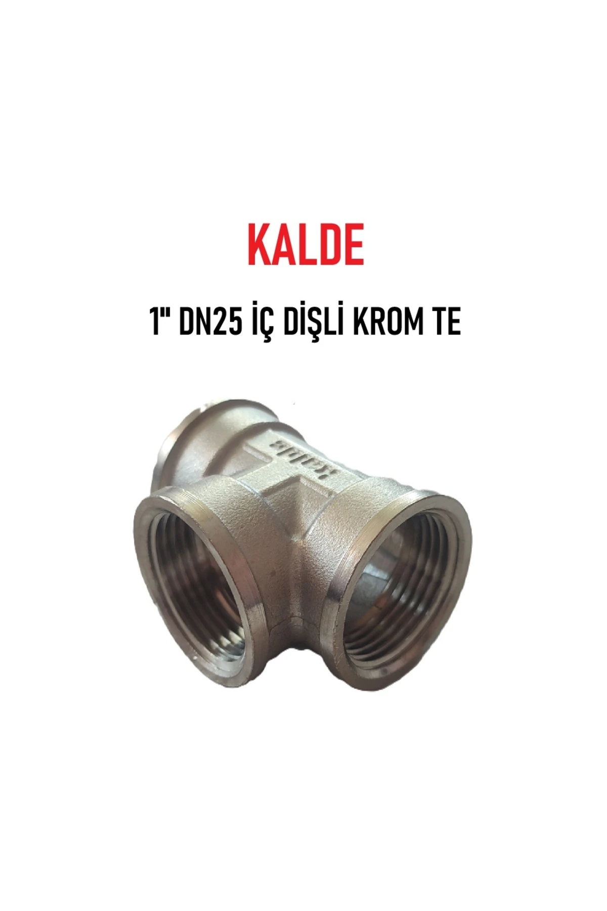 1" Dn25 İç Dişli Sarı/Krom TE (Dişi) - Chrome Tee