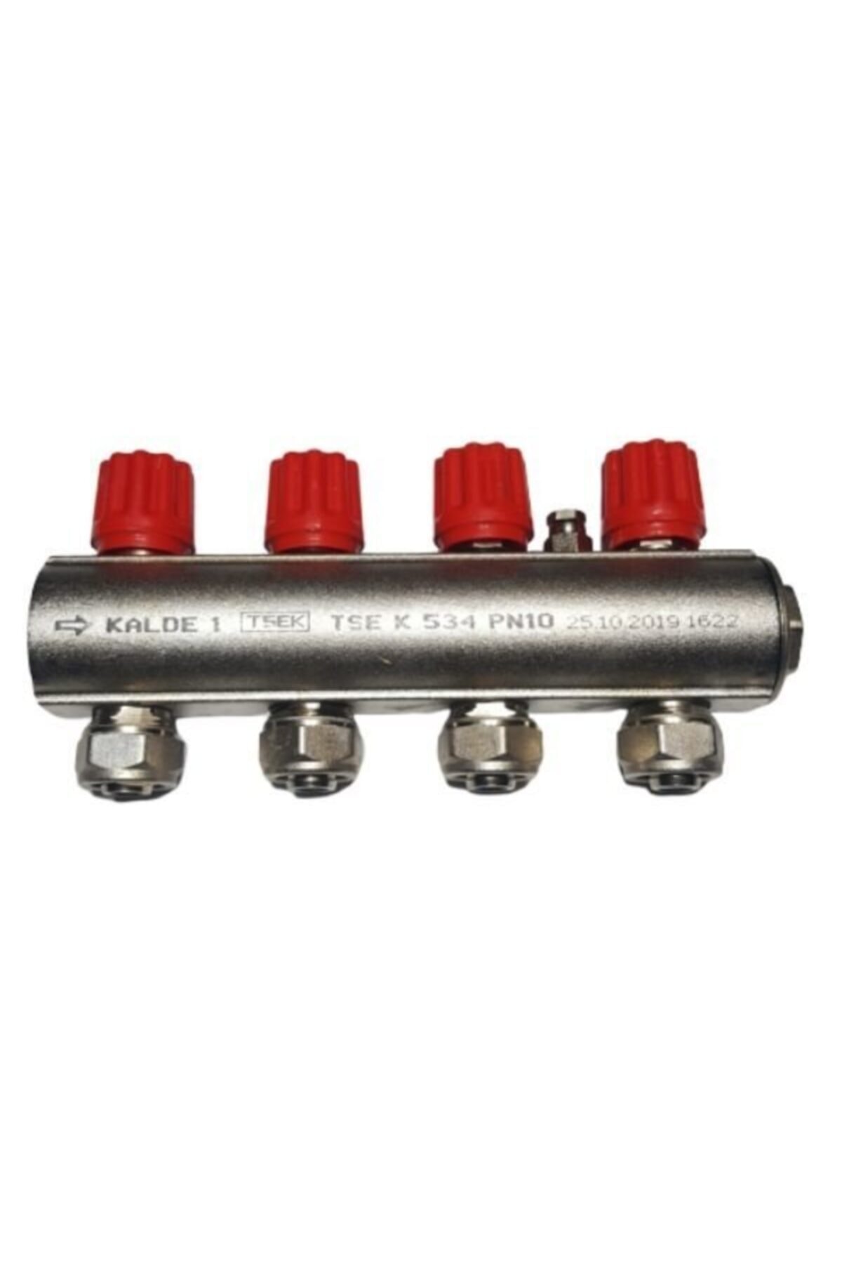 Kendinden Vanalı Kollektör 1" 4 Ağızlı (kırmızı)