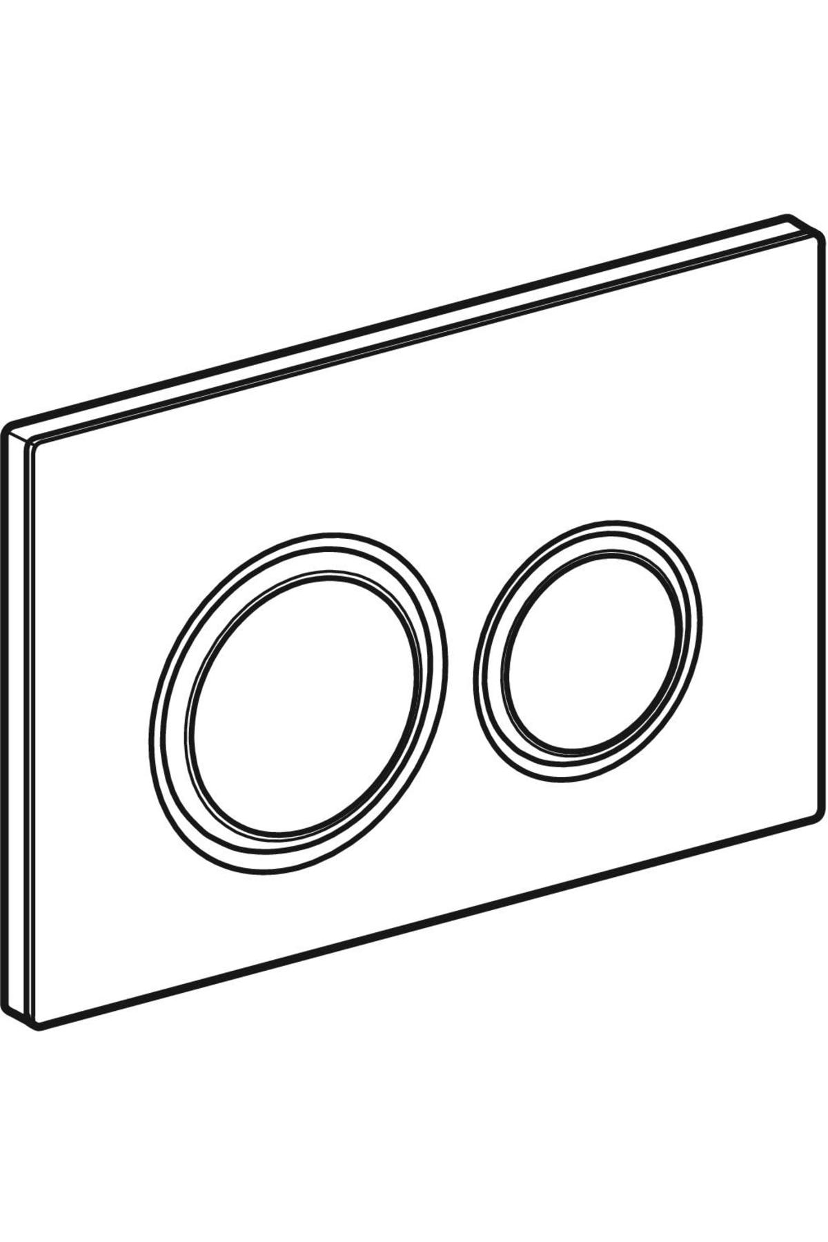 Kumanda Kapağı, Sigma21, Çift Basmalı (Krom Basma Buton) Siyah Cam, 115.884.SJ.1