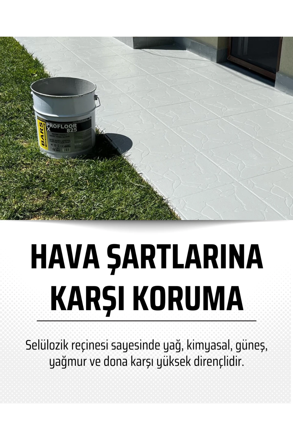 Zemin Boyası, Iç Dış Mekan Uygun, Yüksek Aşınma Direnci, Geniş Renk Seçeneği - Ral: 7035