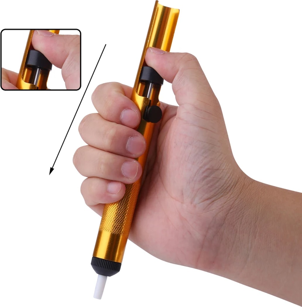 Lehim Pompası Alüminyum Metal Yüksek Emişli Lehim Temizleme Pompası 19.2 cm