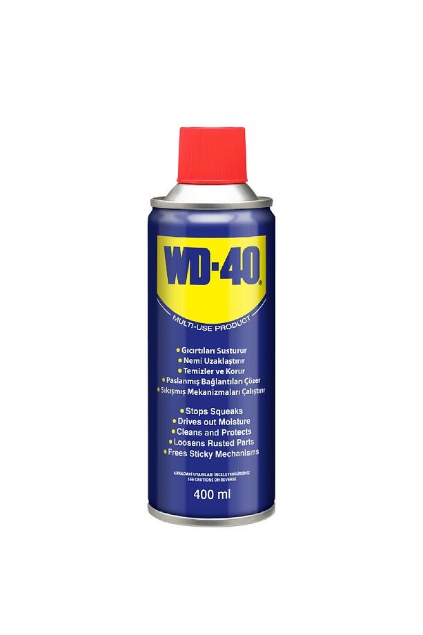 WD-40 Çok Amaçlı Sıvı, Yağ Çözücü, Pas Sökücü, Temizleyici ve Koruyucu,400ml
