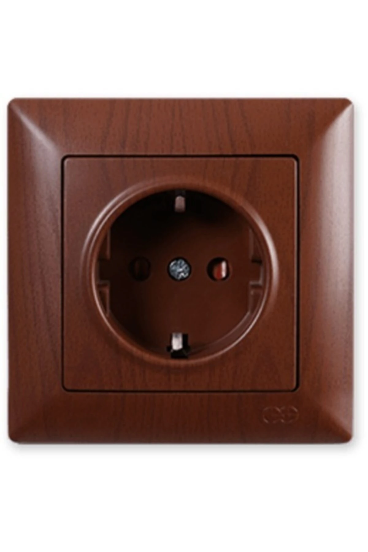 Vısage Seri Çocuk Korumalı Ceviz Priz Çerçeveli