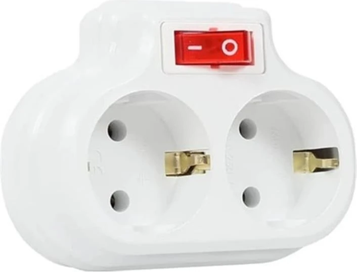 Mutlusan Topraklı 2li Anahtarlı Topraklı Fiş, Priz 001 170 0330 07 0000