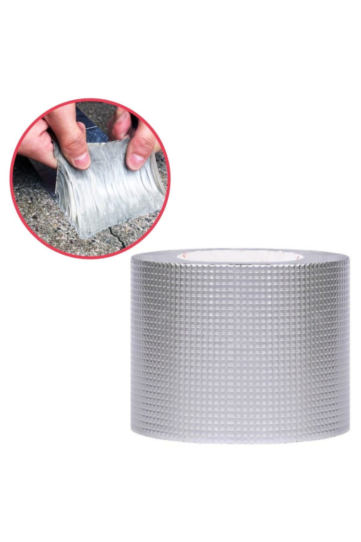 OZKUVVET Yapışkanlı Folyo Bant 5 Metre*10 Cm Su Geçirmez Çatı Boru Duvar Çatlak Onarıcı Bant