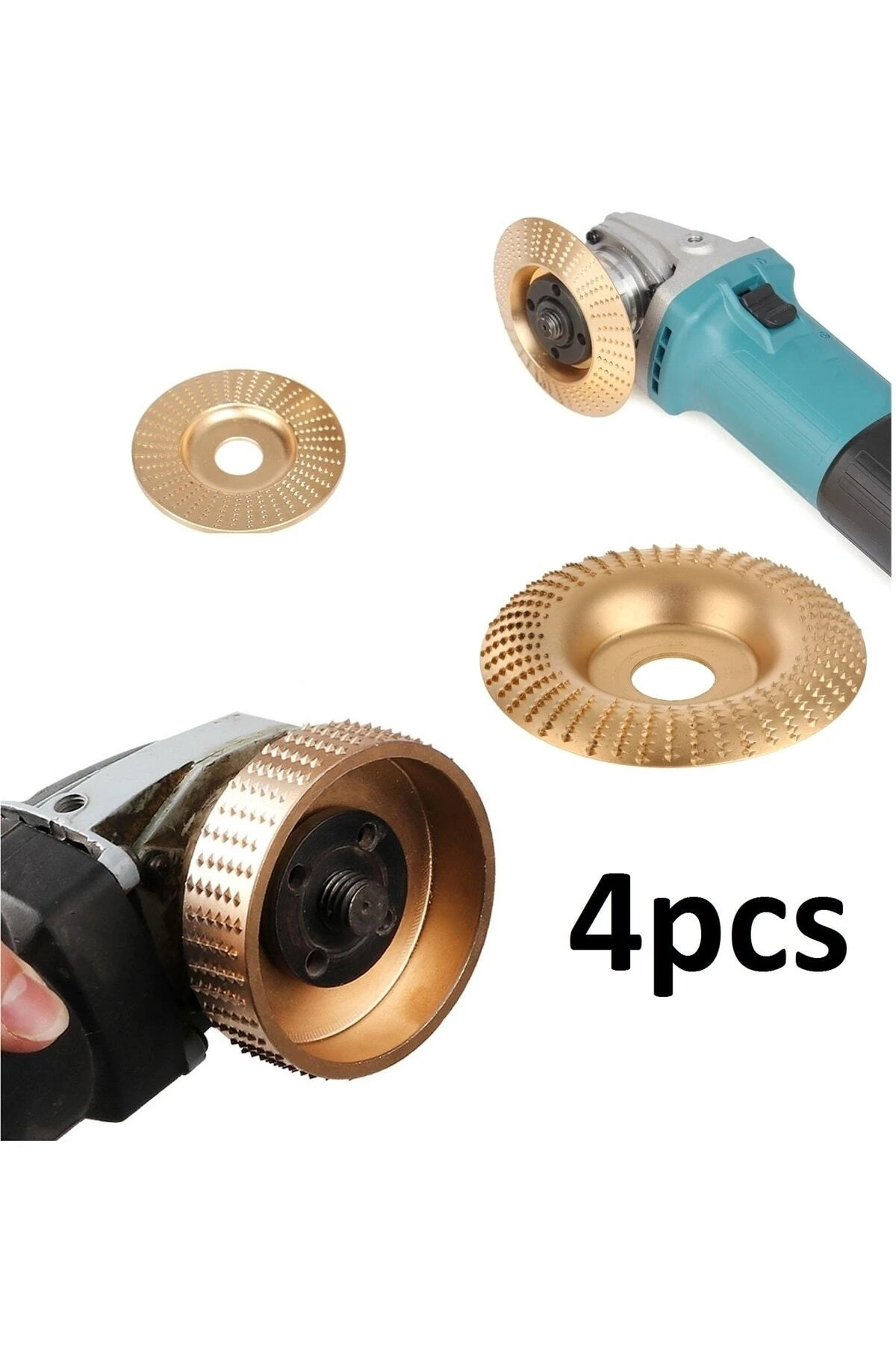 Ahşap Törpü diski avuç taşlama uyumlu törpüleme aşındırma raspalama disk açılı düz oval 4 adet