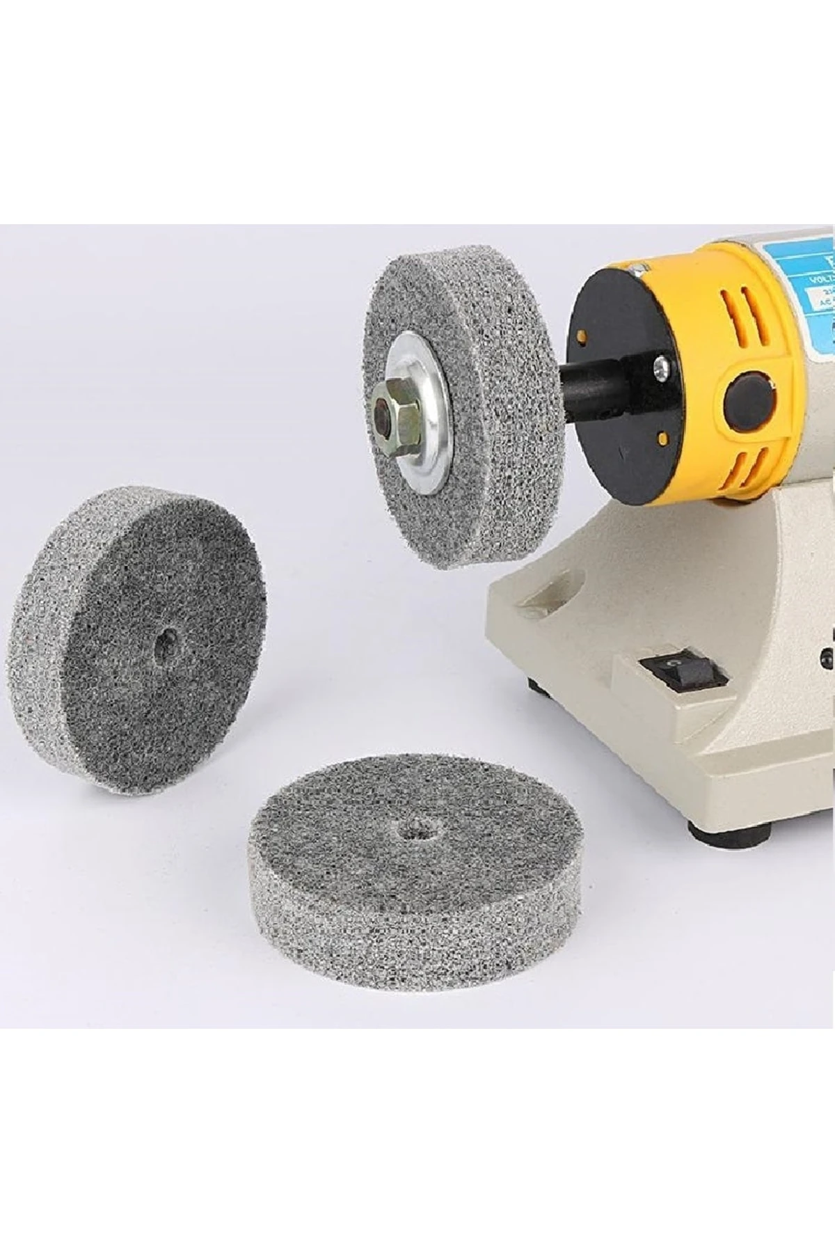 Fiber Parlatma Tekerleği Aşındırıcı Lehçe 800 Kum Metal Taşlama Polisaj Skoch Matkap Adaptörlü