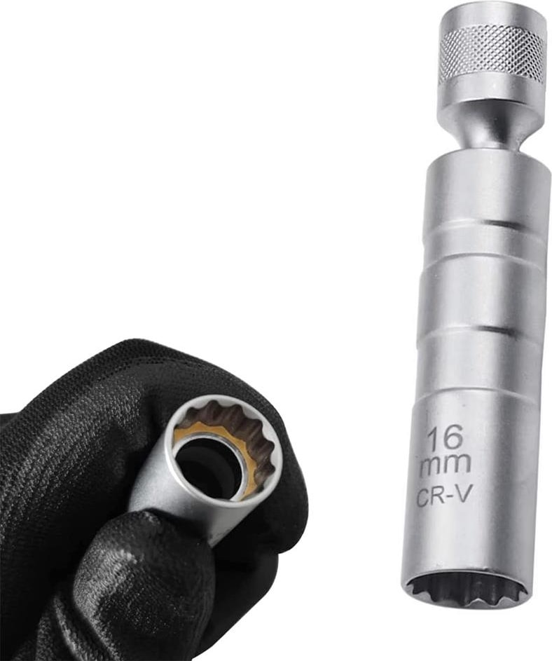 6380 Mıknatıslı Oniki Köşe Mafsallı 3/8" Buji Lokması 16 mm