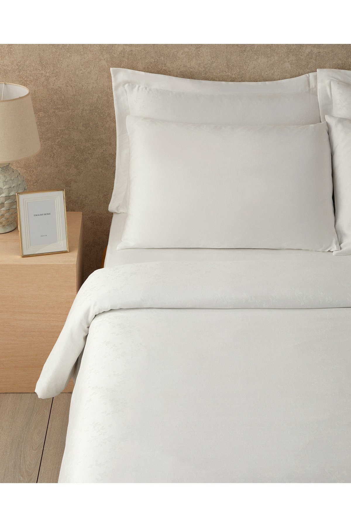 Taylor Lyocell Saten Çift Kişilik Nevresim Takımı 200x220 cm Beyaz