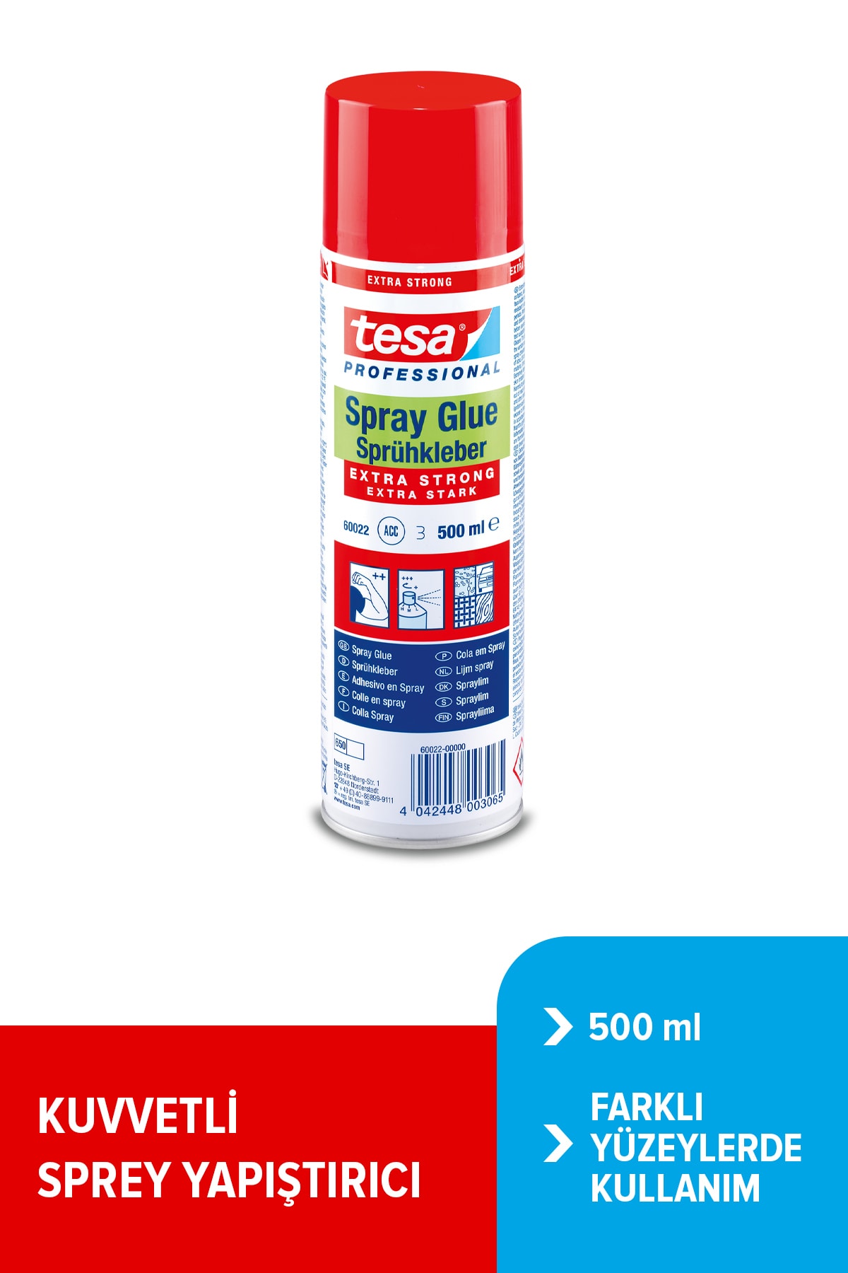 TESA Sprey Yapıştırıcı, Ekstra Güçlü, 500ml