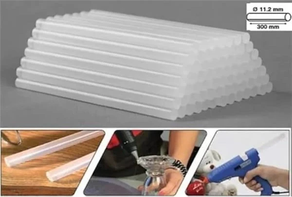 10 Adet Mum Sıcak Silikon, 11MM - 30CM Kalın Şeffaf Silikon