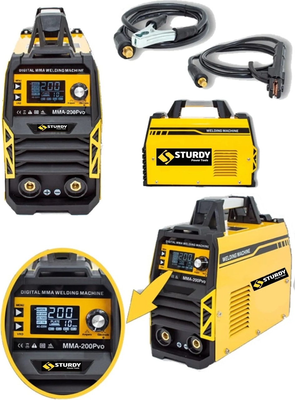 Power Tools Special Model Çift Kartlı Technology Super Ultrasonıc 200 Dijital Göstergeli Invertör Kaynak Makinası